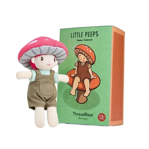 NWT Little Peeps Tommy Toadstool Matchbox Doll by Threadbear Design. - Picture 11 of 15